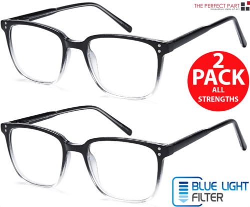 2 PK Unisex Blue Light Blocking Reading Glasses Computer Readers - Leadinggene.com