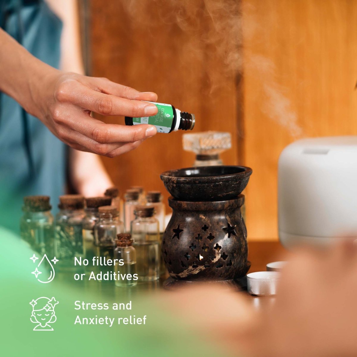 Aromatherapy Bliss Set: Lava Stone Bracelet with 100% Pure Essential Oils - Leadinggene.com